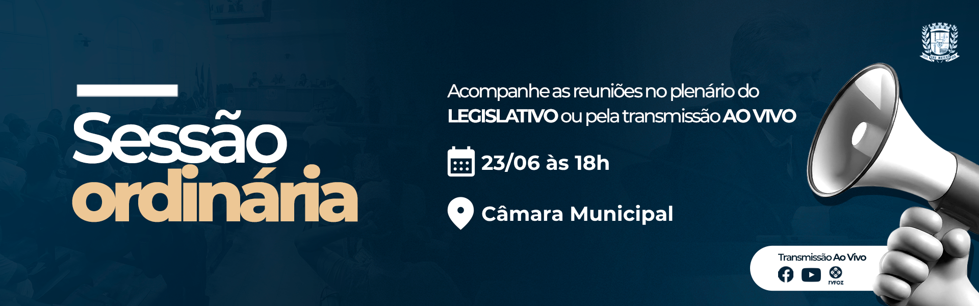 Câmara de São Mateus realizará a 23ª Sessão Ordinária de 2025 na próxima segunda-feira