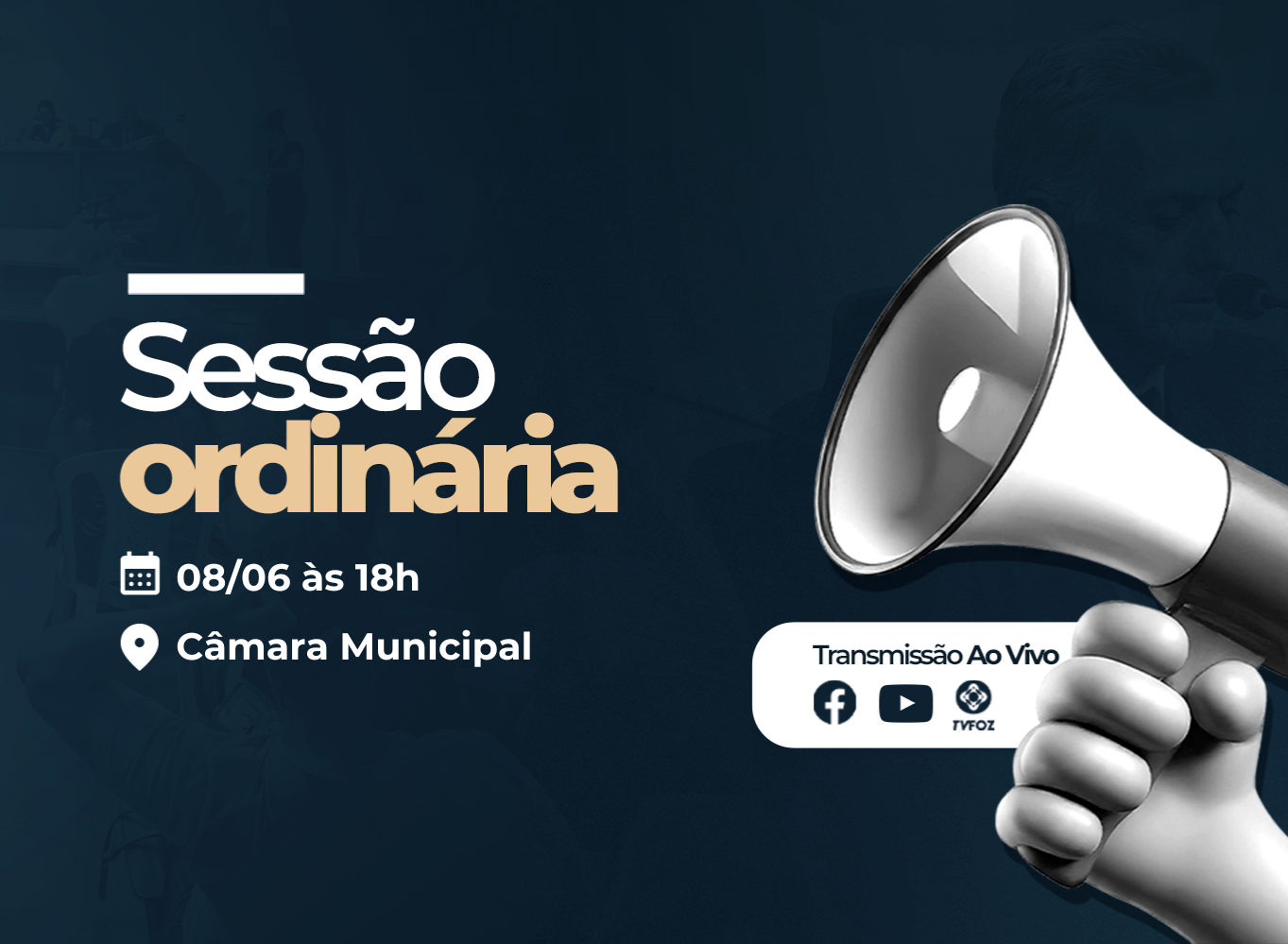 Notícia Câmara de São Mateus realizará a 19ª Sessão Ordinária de 2026 nesta segunda-feira
